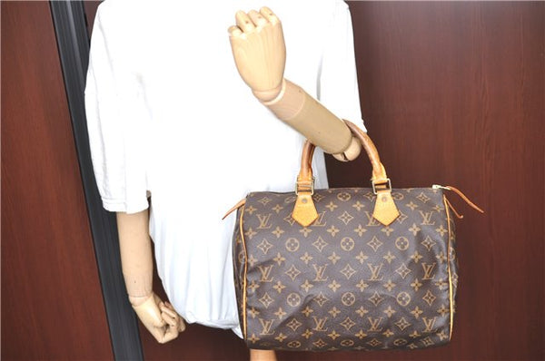 Authentic Louis Vuitton Monogram Speedy 30 Hand Bag M41526 LV H9790