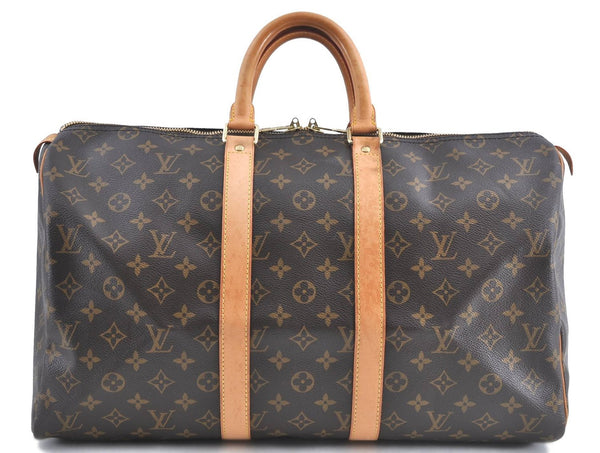 Authentic Louis Vuitton Monogram Keepall 45 Boston Bag M41428 LV H9791