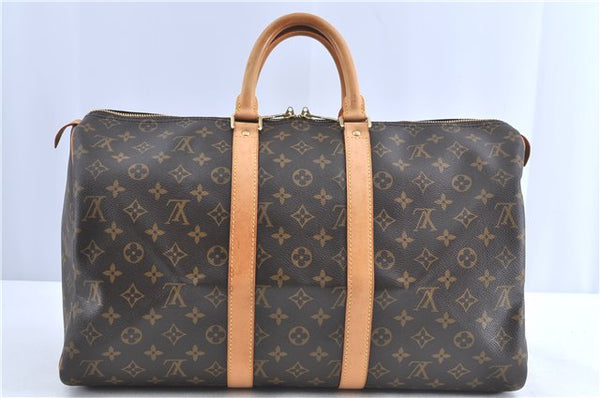 Authentic Louis Vuitton Monogram Keepall 45 Boston Bag M41428 LV H9791