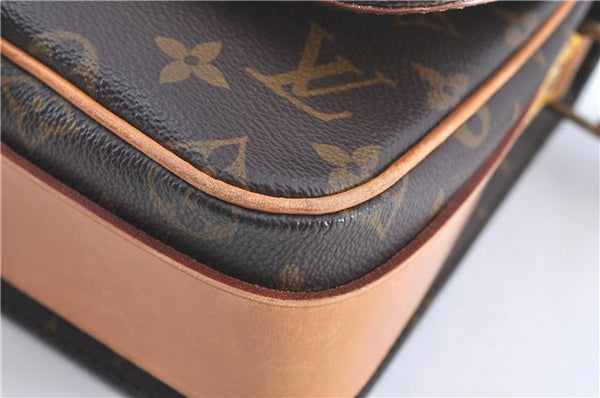 Auth Louis Vuitton Monogram Cartouchiere MM Shoulder Cross Bag M51253 LV H9794