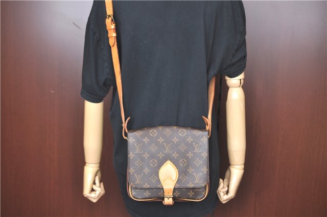 Auth Louis Vuitton Monogram Cartouchiere MM Shoulder Cross Bag M51253 LV H9794
