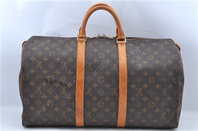 Authentic Louis Vuitton Monogram Keepall 50 Boston Bag M41426 LV H9797