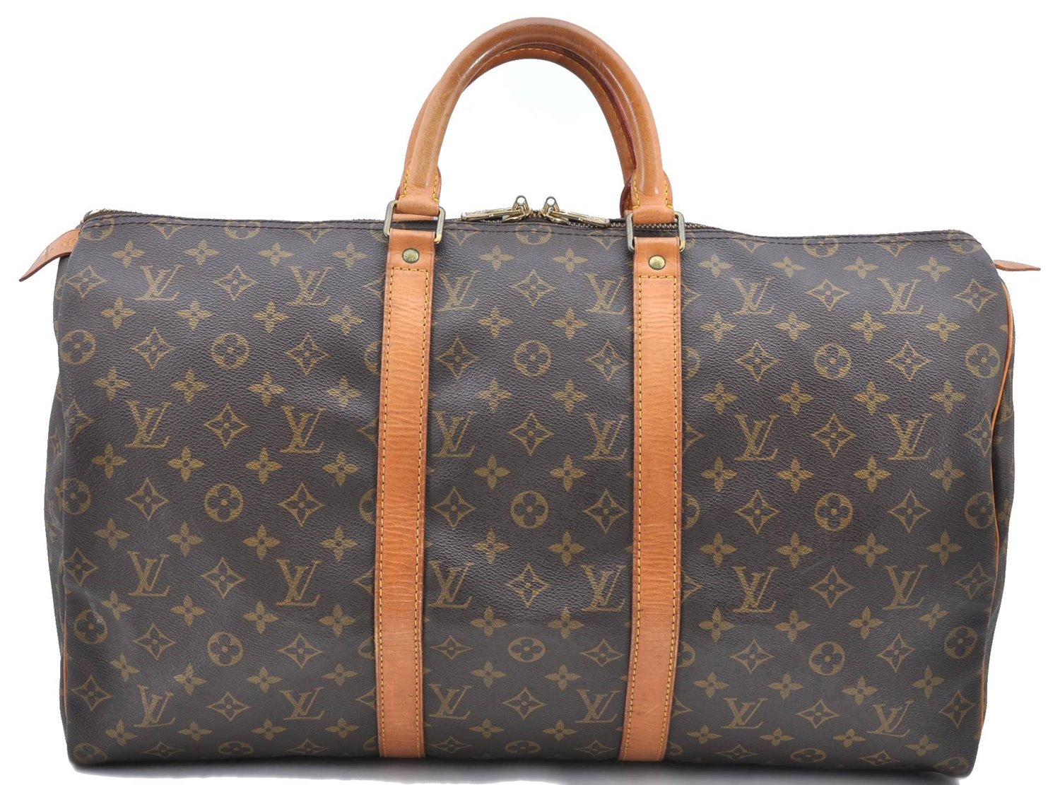 Authentic Louis Vuitton Monogram Keepall 50 Boston Bag M41426 LV H9798