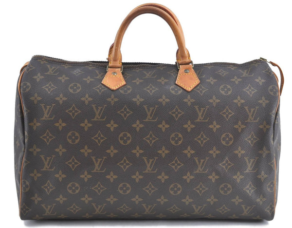 Authentic Louis Vuitton Monogram Speedy 40 Hand Bag M41522 LV H9814