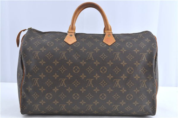 Authentic Louis Vuitton Monogram Speedy 40 Hand Bag M41522 LV H9814