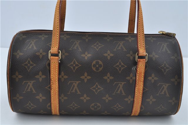 Authentic Louis Vuitton Monogram Papillon 30 Hand Bag M51385 LV H9827