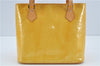 Authentic Louis Vuitton Vernis Houston Shoulder Hand Bag Yellow M91055 LV H9839