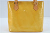 Authentic Louis Vuitton Vernis Houston Shoulder Hand Bag Yellow M91055 LV H9839