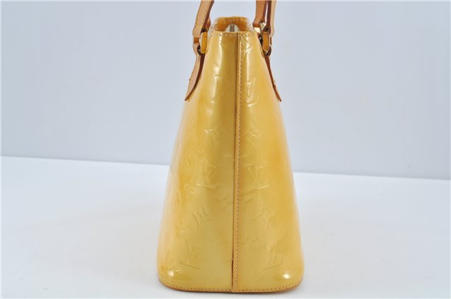 Authentic Louis Vuitton Vernis Houston Shoulder Hand Bag Yellow M91055 LV H9839