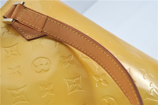 Authentic Louis Vuitton Vernis Houston Shoulder Hand Bag Yellow M91055 LV H9839