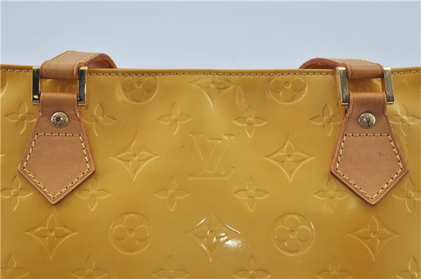 Authentic Louis Vuitton Vernis Houston Shoulder Hand Bag Yellow M91055 LV H9839