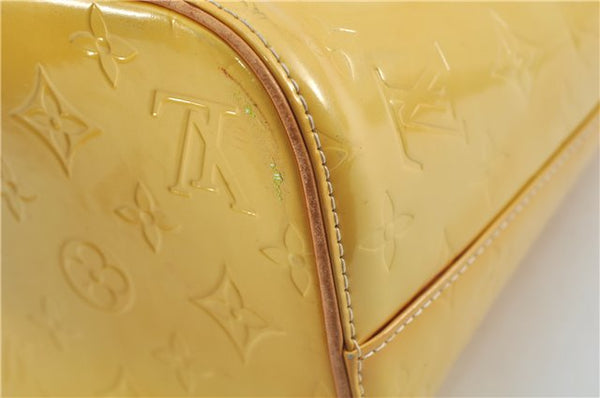 Authentic Louis Vuitton Vernis Houston Shoulder Hand Bag Yellow M91055 LV H9839