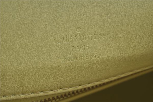 Authentic Louis Vuitton Vernis Houston Shoulder Hand Bag Yellow M91055 LV H9839