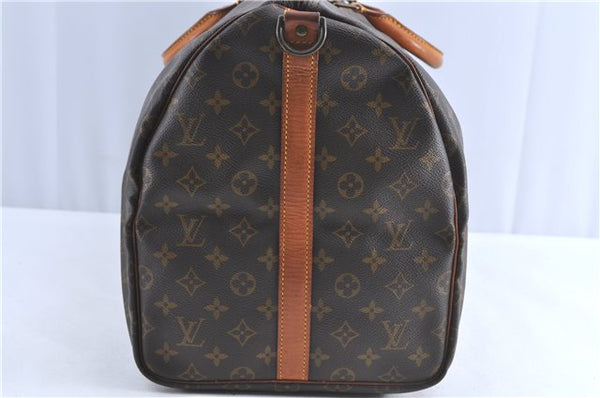 Auth Louis Vuitton Monogram Keepall Bandouliere 55 Boston Bag M41414 LV H9840