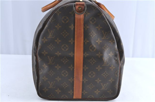 Auth Louis Vuitton Monogram Keepall Bandouliere 55 Boston Bag M41414 LV H9840