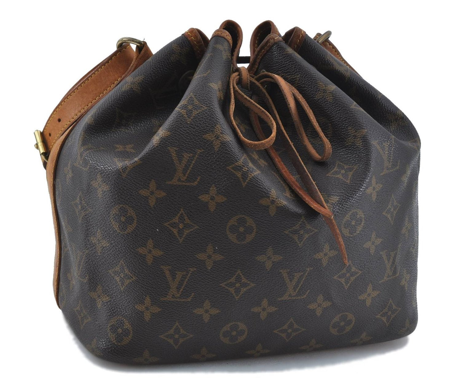 Authentic Louis Vuitton Monogram Petit Noe Shoulder Bag M42226 LV H9849