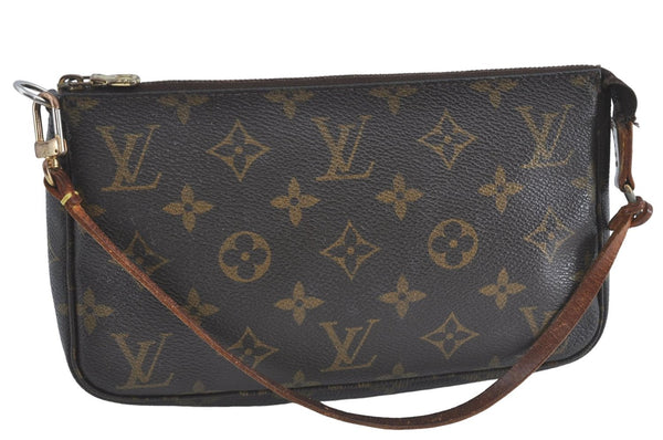 Authentic Louis Vuitton Monogram Pochette Accessoires Pouch M51980 LV H9850