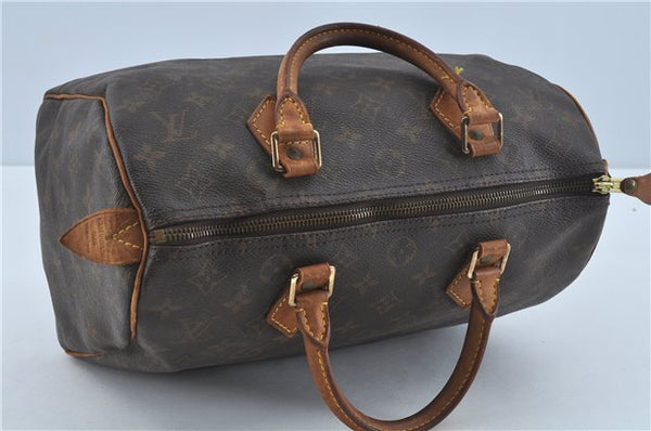 Authentic Louis Vuitton Monogram Speedy 30 Hand Boston Bag M41526 LV H9852