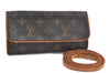 Authentic Louis Vuitton Monogram Pochette Twin PM Shoulder Bag M51854 LV H9859