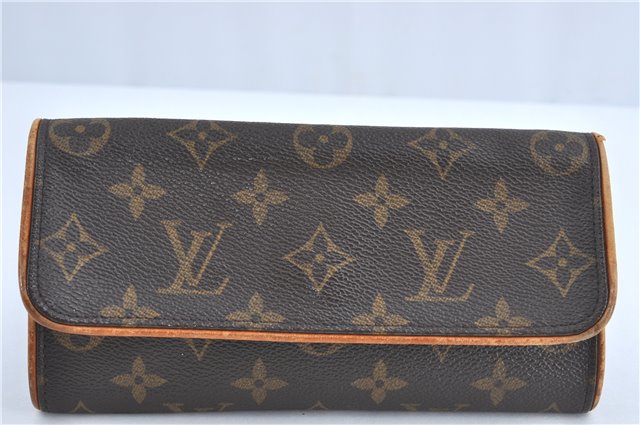 Authentic Louis Vuitton Monogram Pochette Twin PM Shoulder Bag M51854 LV H9859