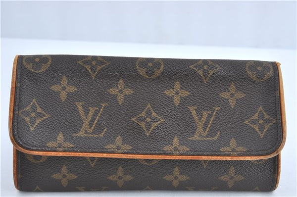 Authentic Louis Vuitton Monogram Pochette Twin PM Shoulder Bag M51854 LV H9859