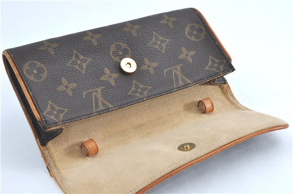 Authentic Louis Vuitton Monogram Pochette Twin PM Shoulder Bag M51854 LV H9859