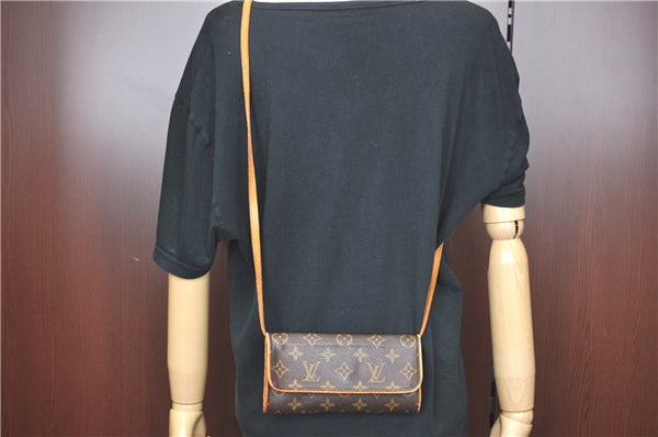 Authentic Louis Vuitton Monogram Pochette Twin PM Shoulder Bag M51854 LV H9859