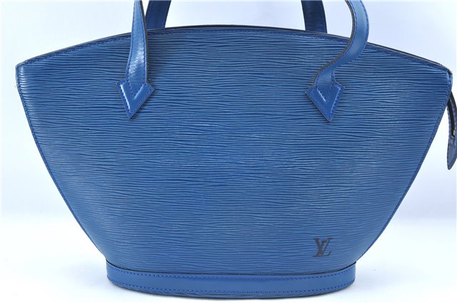 Authentic Louis Vuitton Epi Saint Jacques Hand Bag Blue M52275 LV H9860