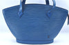 Authentic Louis Vuitton Epi Saint Jacques Hand Bag Blue M52275 LV H9860