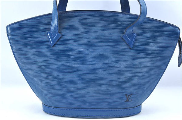Authentic Louis Vuitton Epi Saint Jacques Hand Bag Blue M52275 LV H9860