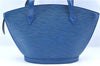 Authentic Louis Vuitton Epi Saint Jacques Hand Bag Blue M52275 LV H9860