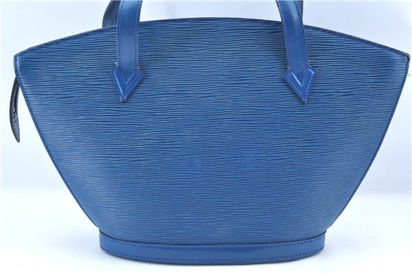 Authentic Louis Vuitton Epi Saint Jacques Hand Bag Blue M52275 LV H9860