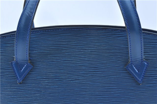 Authentic Louis Vuitton Epi Saint Jacques Hand Bag Blue M52275 LV H9860