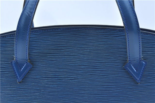 Authentic Louis Vuitton Epi Saint Jacques Hand Bag Blue M52275 LV H9860