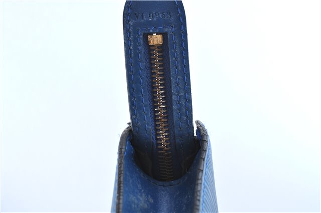 Authentic Louis Vuitton Epi Saint Jacques Hand Bag Blue M52275 LV H9860