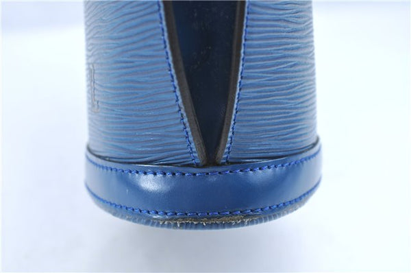 Authentic Louis Vuitton Epi Saint Jacques Hand Bag Blue M52275 LV H9860