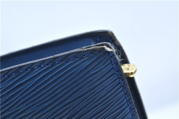 Authentic Louis Vuitton Epi Saint Jacques Hand Bag Blue M52275 LV H9860