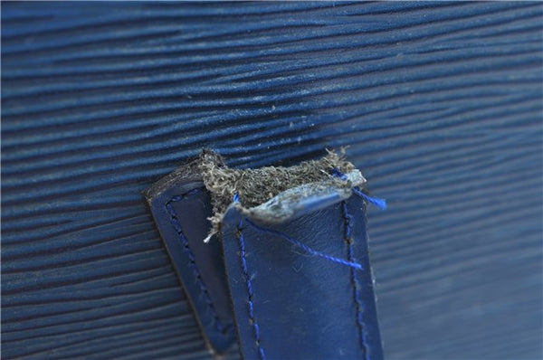 Authentic Louis Vuitton Epi Saint Jacques Hand Bag Blue M52275 LV H9860