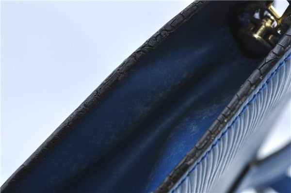 Authentic Louis Vuitton Epi Saint Jacques Hand Bag Blue M52275 LV H9860