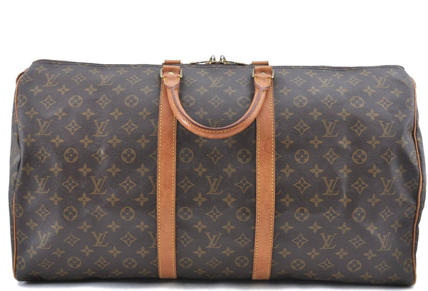 Authentic Louis Vuitton Monogram Keepall 55 Travel Boston Bag M41424 LV H9862