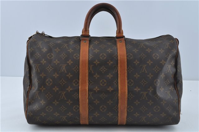 Authentic Louis Vuitton Monogram Keepall 45 Boston Bag M41428 LV H9872
