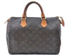 Authentic Louis Vuitton Monogram Speedy 30 Hand Bag M41526 LV H9880