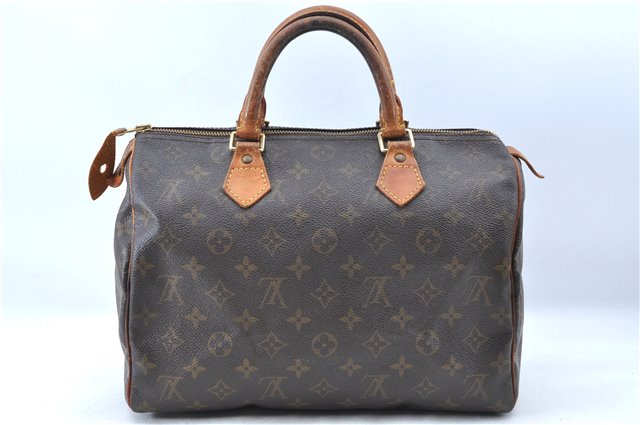 Authentic Louis Vuitton Monogram Speedy 30 Hand Bag M41526 LV H9880