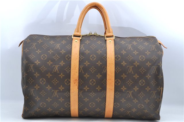 Authentic Louis Vuitton Monogram Keepall 45 Boston Bag M41428 LV H9891