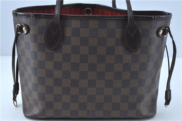 Authentic Louis Vuitton Damier Neverfull PM Shoulder Tote Bag N51109 LV H9896