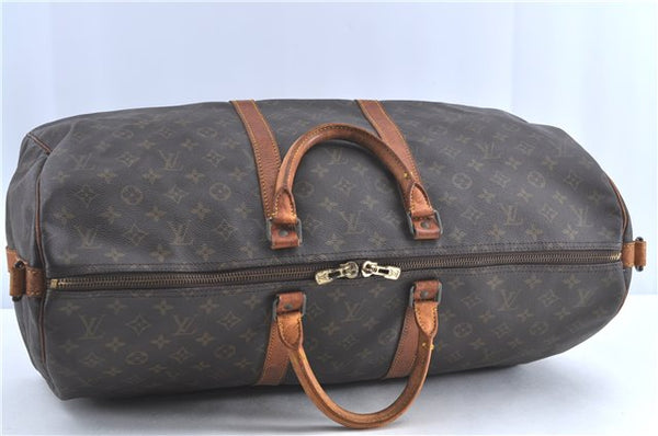 Auth Louis Vuitton Monogram Keepall Bandouliere 55 Boston Bag M41414 LV H9898