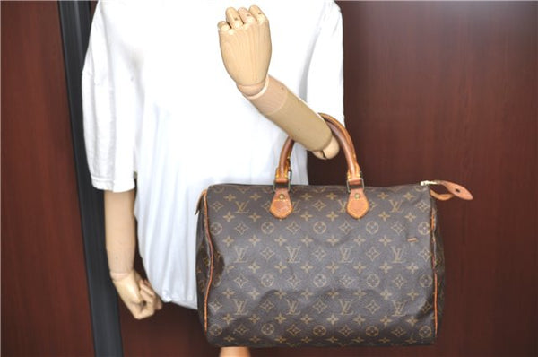 Authentic Louis Vuitton Monogram Speedy 35 Hand Bag Old Model LV H9899