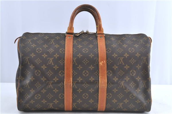 Authentic Louis Vuitton Monogram Keepall 45 Boston Bag M41428 LV H9907