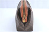 Authentic CELINE Macadam Blason Pattern Pouch Purse PVC Leather Brown H9909
