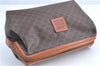 Authentic CELINE Macadam Blason Pattern Pouch Purse PVC Leather Brown H9909